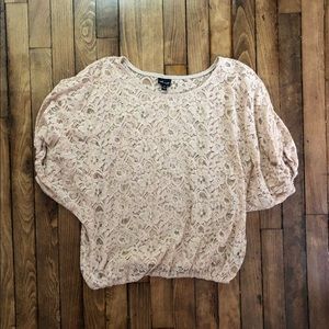 WILLI SMITH Lace Cream Top